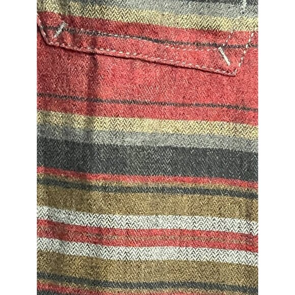 NWT G.H. Bass & Co Striped Button-Up Shirt 2X-Large Red/Gray Long Sleeve Casual - Picture 13 of 16